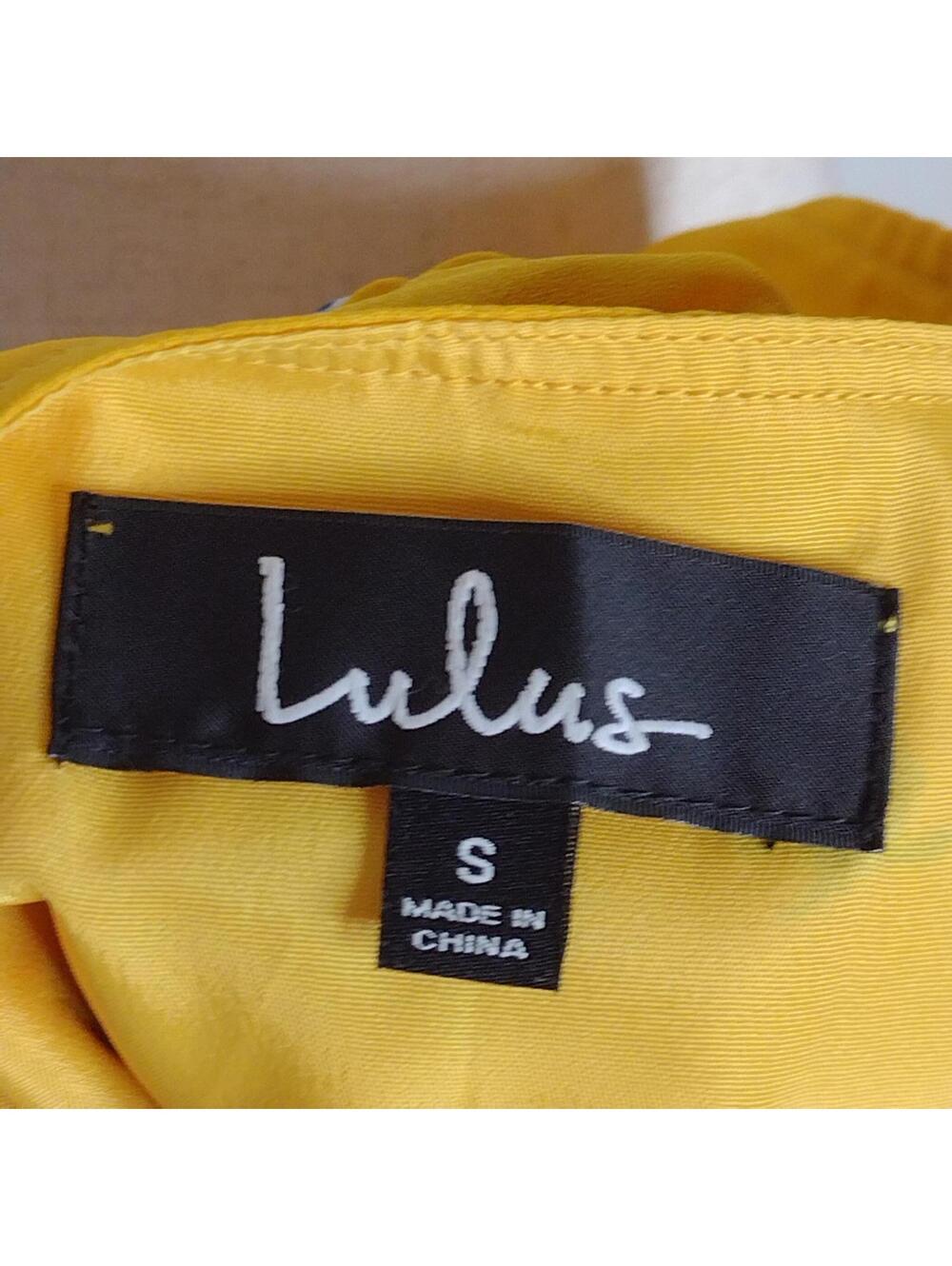 NWT Lulus Women's Yellow Floral Dress Size Small - Picture 11 of 11